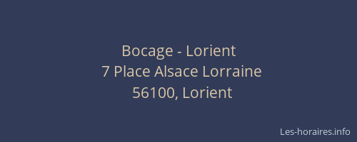 Bocage - Lorient