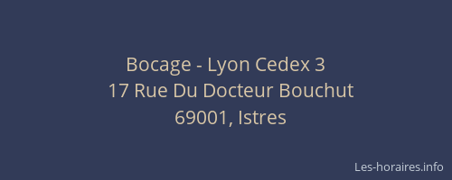 Bocage - Lyon Cedex 3