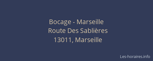 Bocage - Marseille