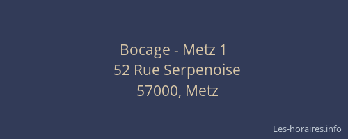 Bocage - Metz 1