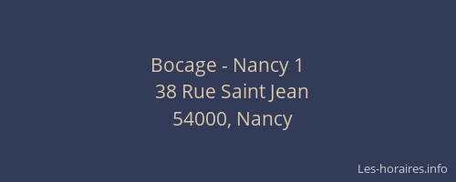 Bocage - Nancy 1