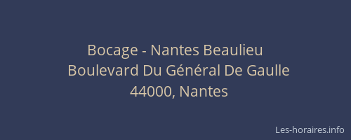 Bocage - Nantes Beaulieu