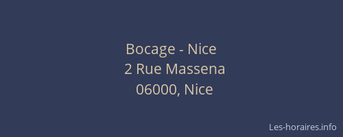 Bocage - Nice