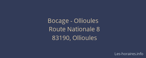 Bocage - Ollioules