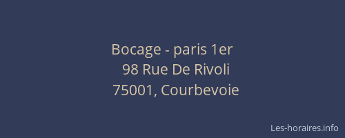 Bocage - paris 1er