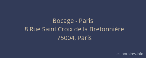 Bocage - Paris
