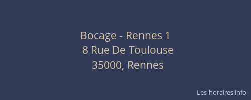 Bocage - Rennes 1