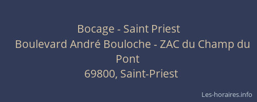 Bocage - Saint Priest