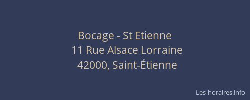 Bocage - St Etienne
