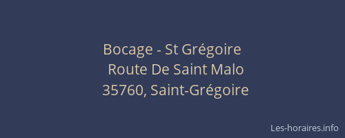 Bocage - St Grégoire