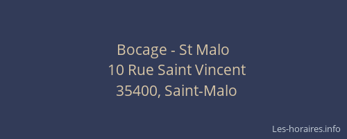 Bocage - St Malo