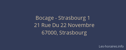 Bocage - Strasbourg 1