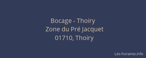 Bocage - Thoiry
