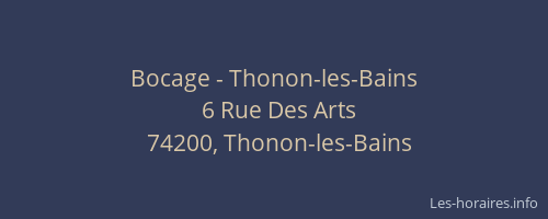 Bocage - Thonon-les-Bains