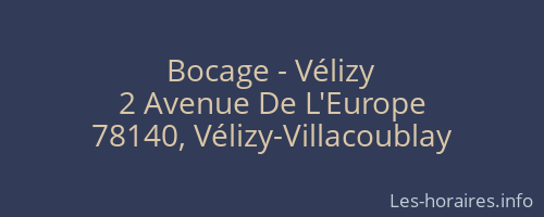 Bocage - Vélizy