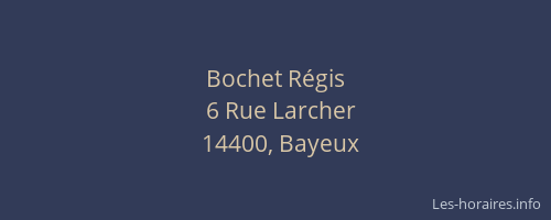 Bochet Régis