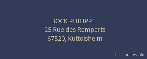BOCK PHILIPPE