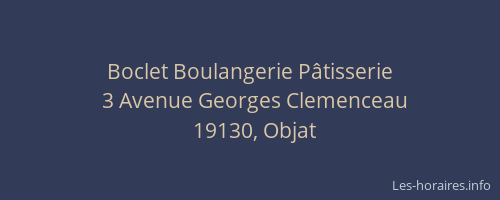 Boclet Boulangerie P&acirc;tisserie