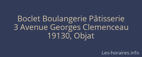 Boclet Boulangerie Pâtisserie