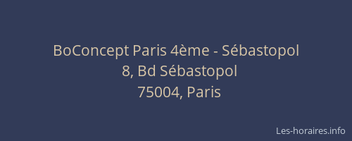 BoConcept Paris 4ème - Sébastopol
