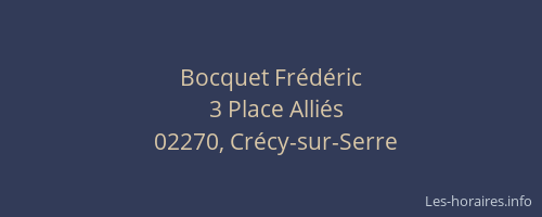 Bocquet Frédéric