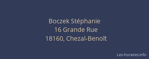 Boczek St&eacute;phanie