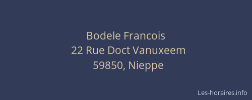 Bodele Francois