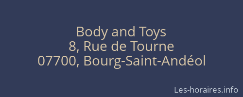 Body and Toys