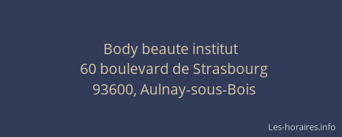 Body beaute institut