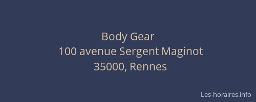 Body Gear
