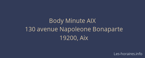Body Minute AIX