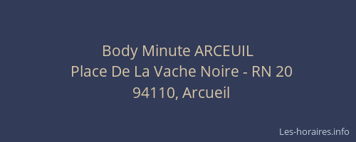 Body Minute ARCEUIL