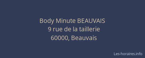 Body Minute BEAUVAIS