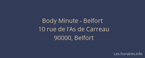 Body Minute - Belfort