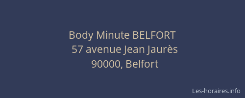 Body Minute BELFORT