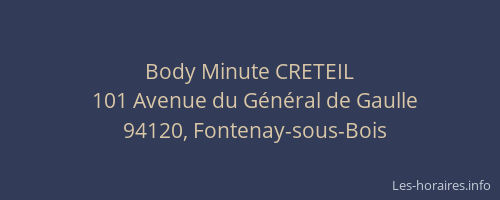 Body Minute CRETEIL