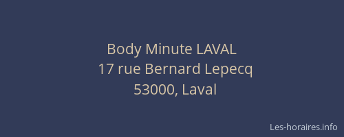 Body Minute LAVAL