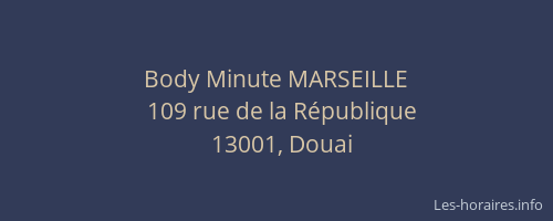 Body Minute MARSEILLE