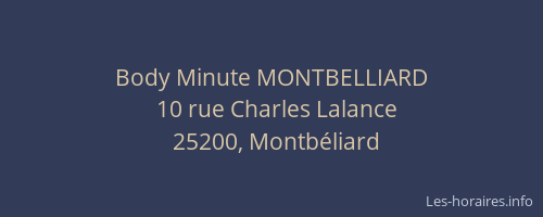 Body Minute MONTBELLIARD