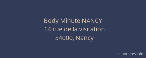 Body Minute NANCY