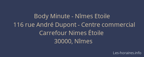 Body Minute - Nîmes Etoile
