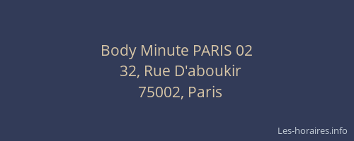 Body Minute PARIS 02