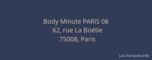 Body Minute PARIS 08