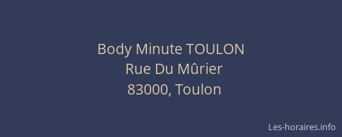 Body Minute TOULON