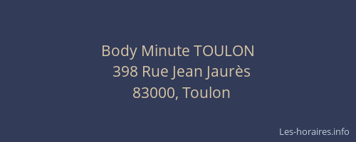 Body Minute TOULON