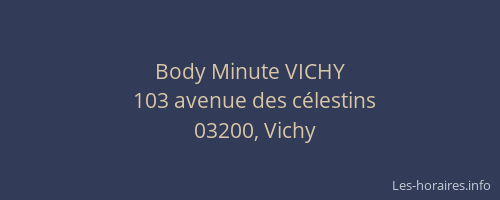 Body Minute VICHY