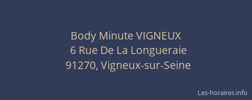 Body Minute VIGNEUX