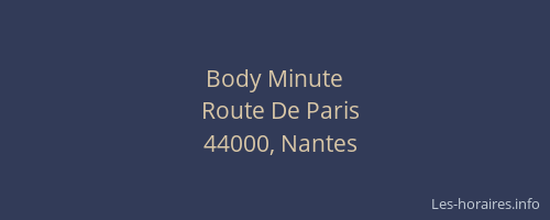 Body Minute