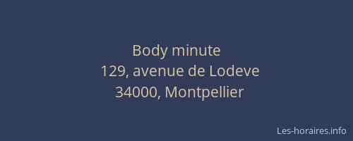 Body minute