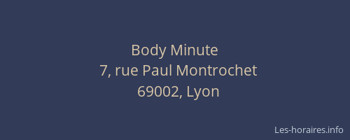 Body Minute